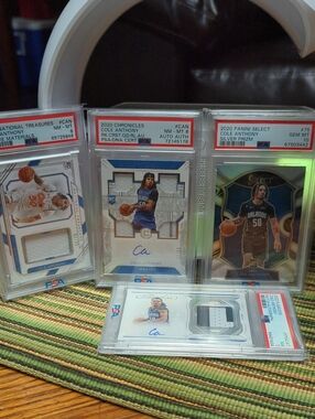 Cole Anthony -graded Basketball Card Set - Blue and White